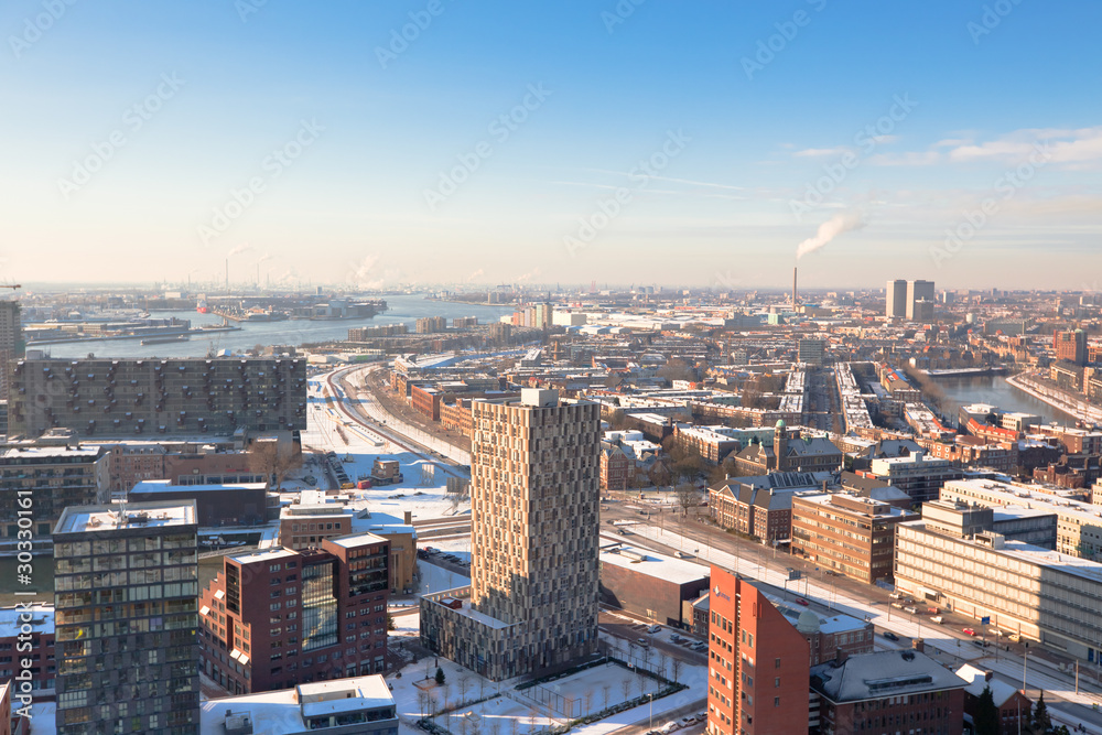 Obraz premium residential and industrial districts view