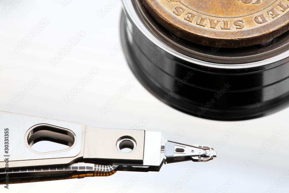 Coin end hard disk drive Coin end hard disk drive
