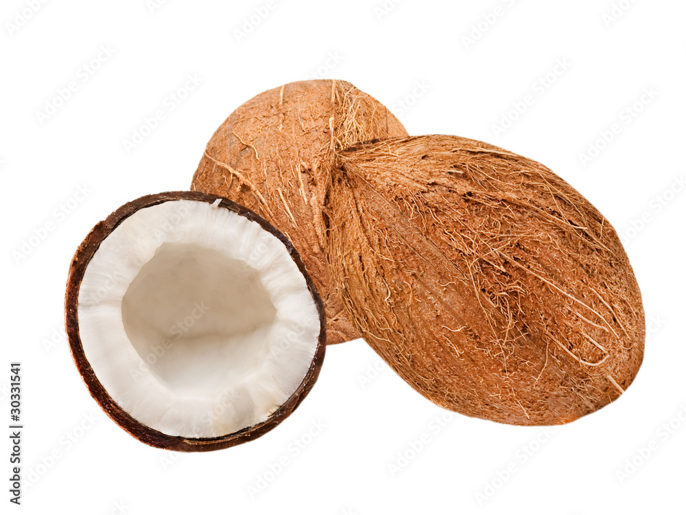 coconuts isolated on white background coconuts isolated on white background