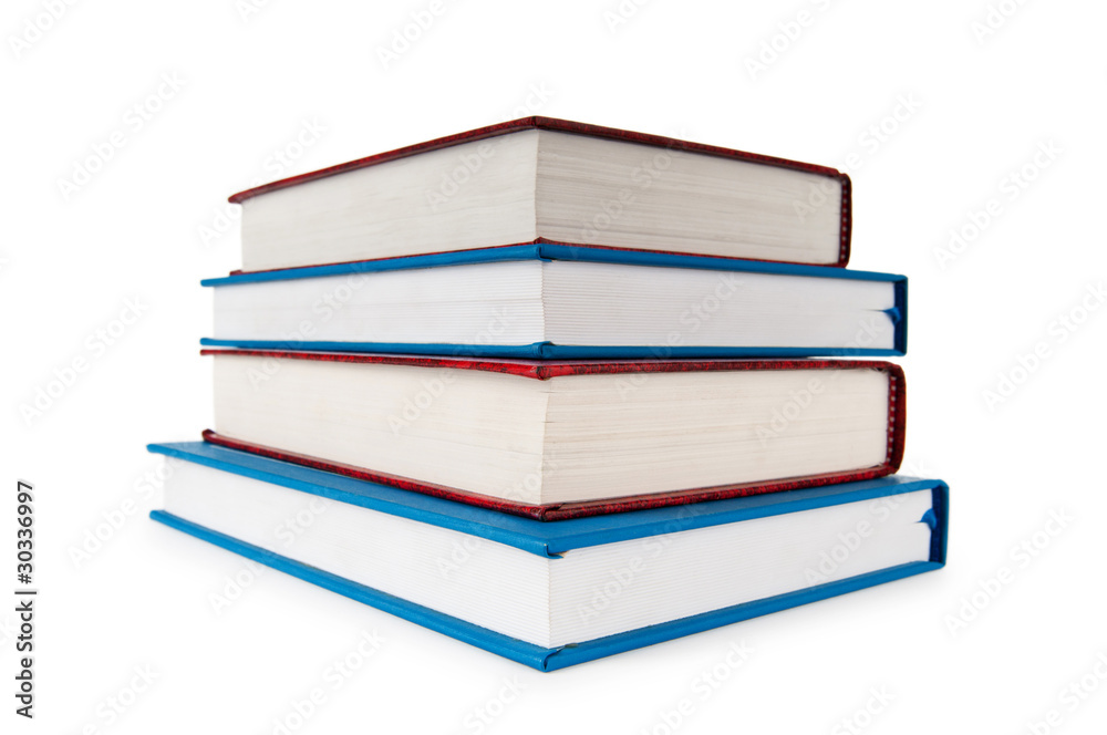 Stack of books isolated on the white background Stack of books isolated on the white background