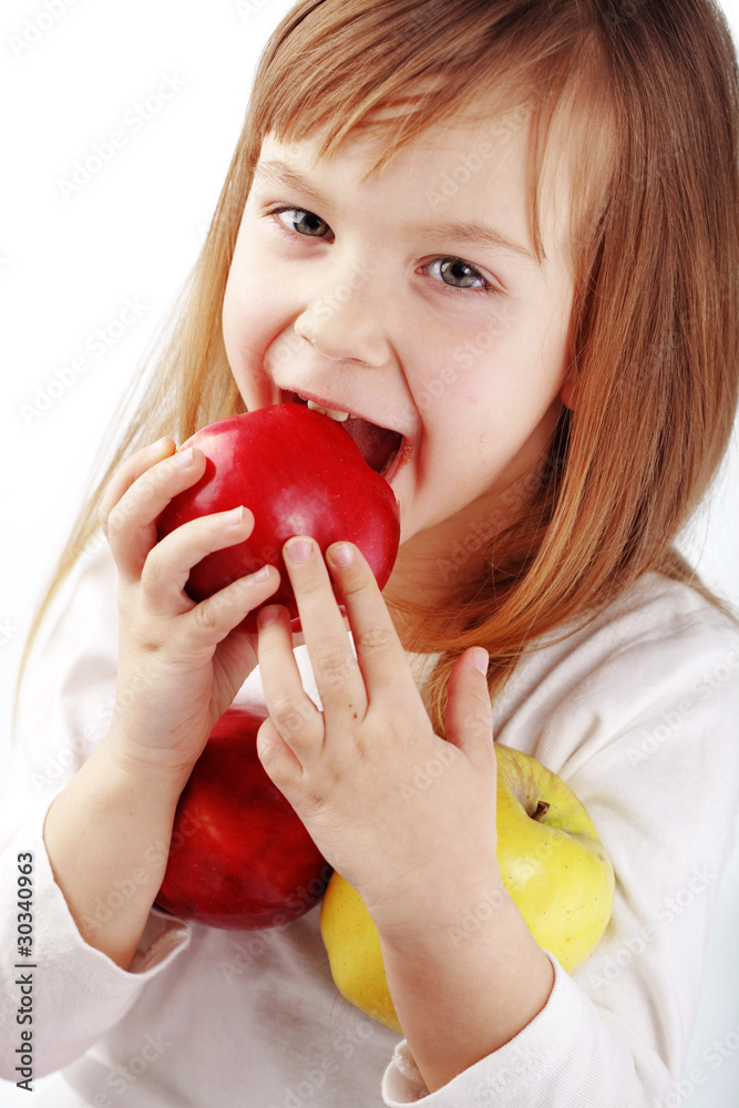 Child with apples Child with apples