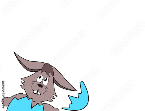 Schlüpfender Hase im Eck 2