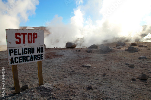 Volcano fumarolas, 4900 m., Bolivia.
