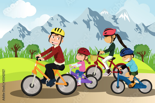 Family biking