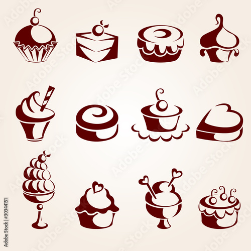 Cupcakes set