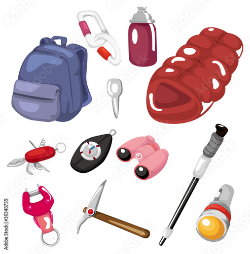 cartoon climbing tool  icon