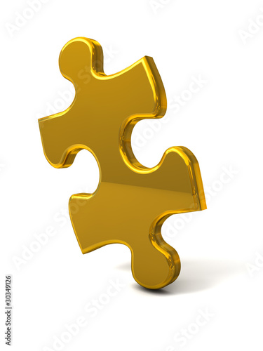 golden puzzle piece