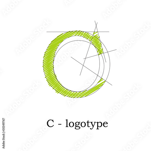 Logo design letter C # Vector