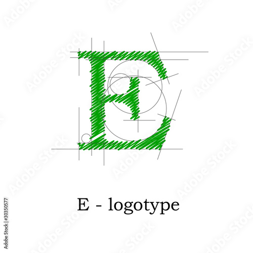 Logo design letter E # Vector