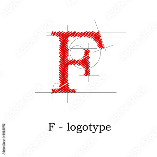 Logo design letter F # Vector