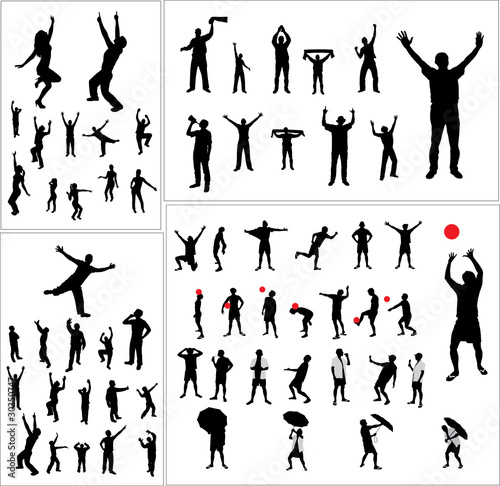 Set of silhouettes