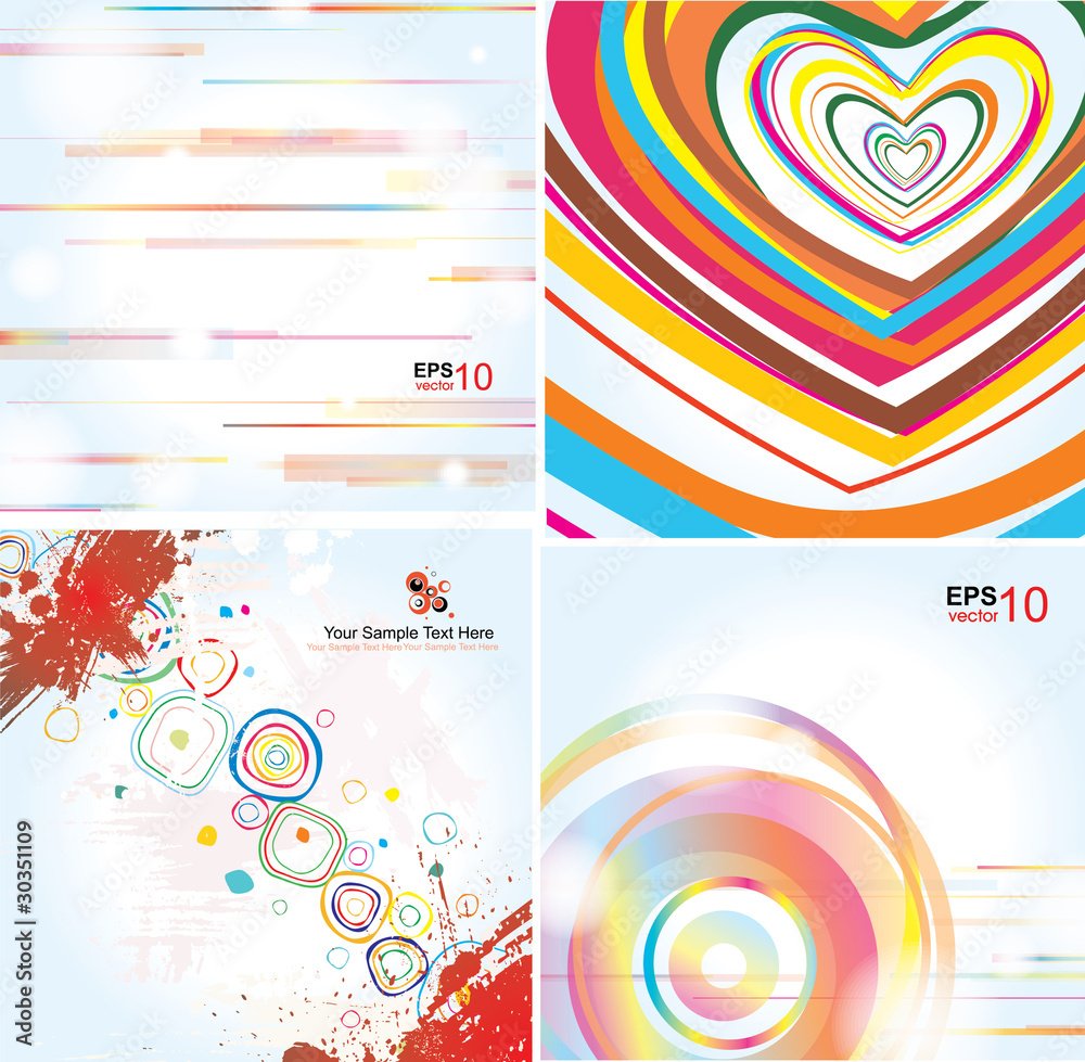 Fototapeta premium Stylish backgrounds on different topics