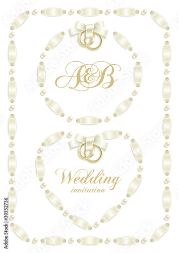 Wedding ribbon frame set 2