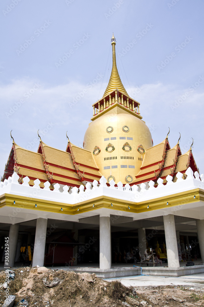 thai temple on nice sky