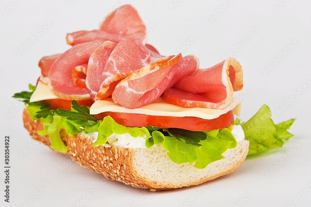 sandwich of ham lettuce and tomato sandwich of ham lettuce and tomato