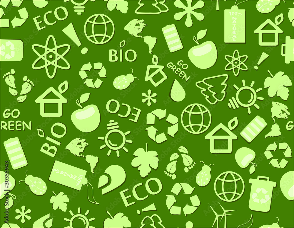 go green eco seamless pattern