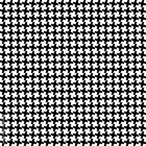 Seamless Hound´s-Tooth Check Black/White Pattern
