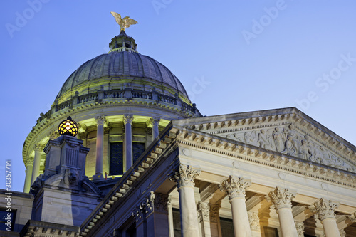 Dome of State Capitol Building in Jackson