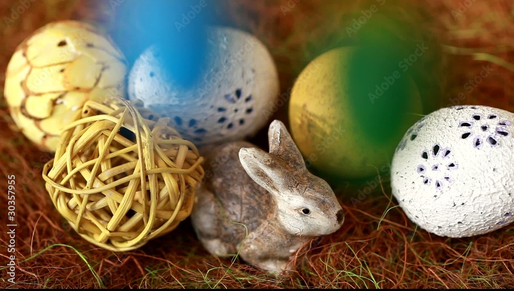 Ostereier und Osterhase