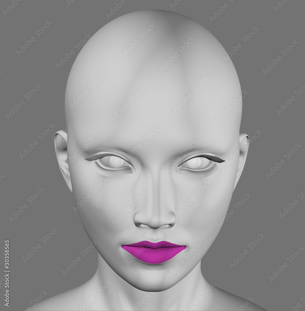 gray female alien 3d illustration gray female alien 3d illustration