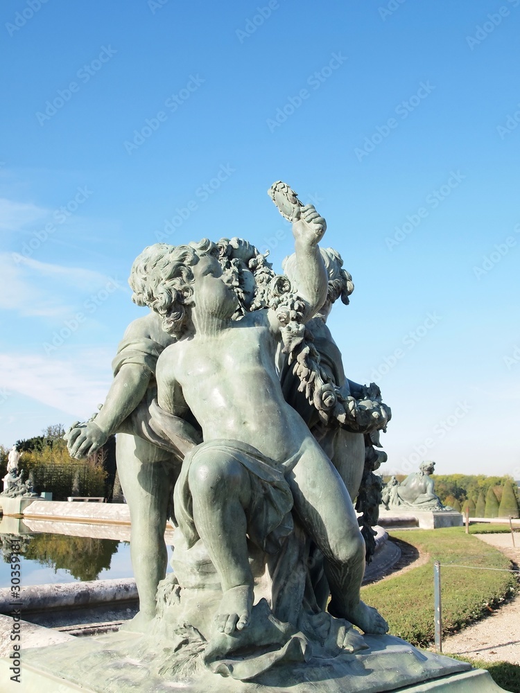 Boy & Pigeon Statue at Versailles , France