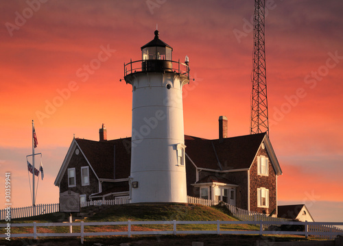 Nobska Point Lighthouse At Sunrise photo