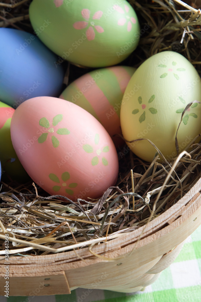 Easter Eggs in Straw