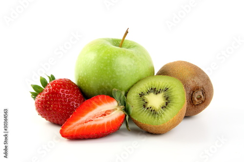 Erdbeere, Apfel, Kiwi