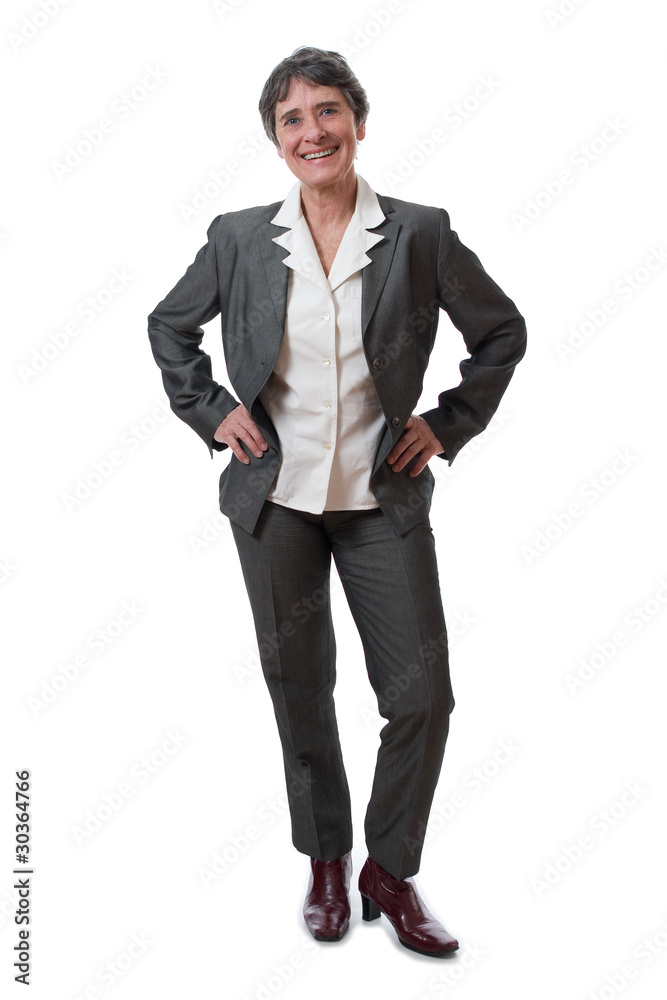 smiling mature woman isolated on white background smiling mature woman isolated on white background