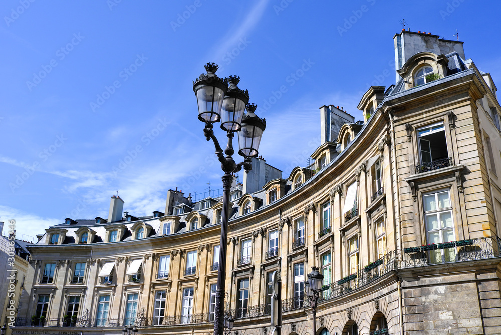 antique city view in paris Europe
