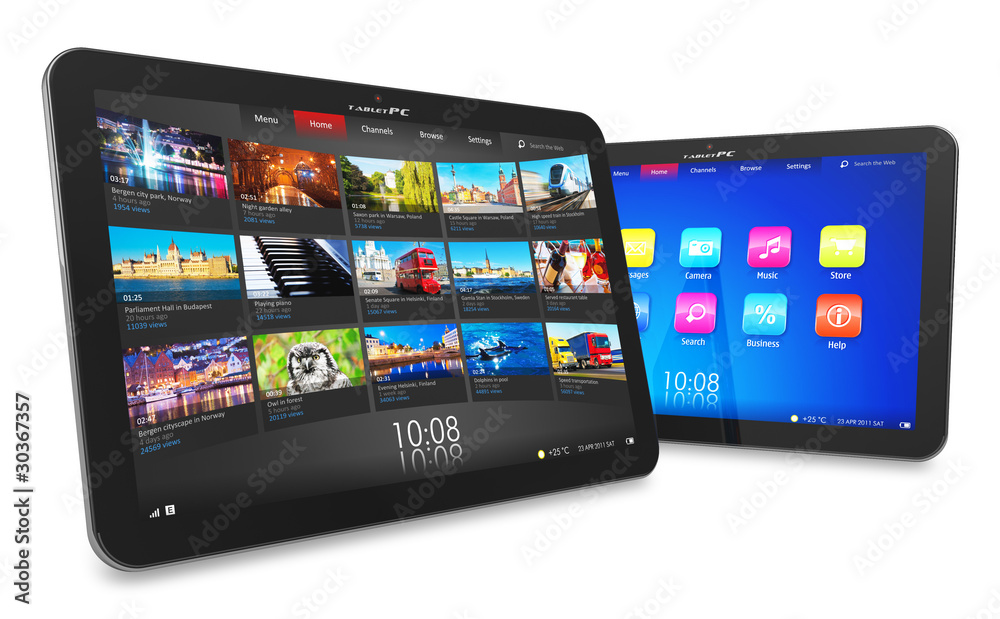 Set of tablet computers Set of tablet computers