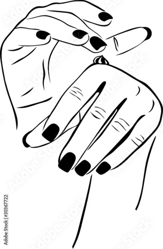 Hand and cream illustration