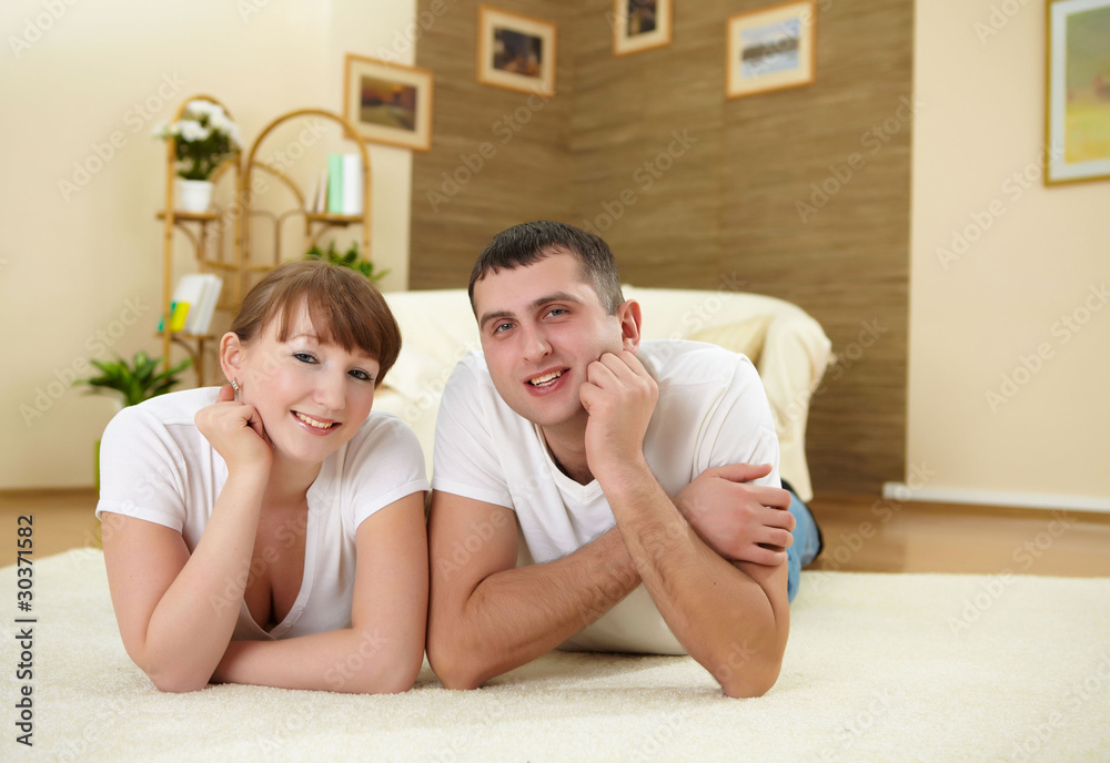 couple at home relaxing couple at home relaxing