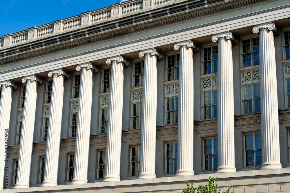 Facade Row Columns Dept of Commerce Washington DC