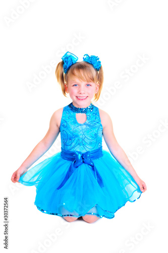 Cute little girl in ballroom  dress