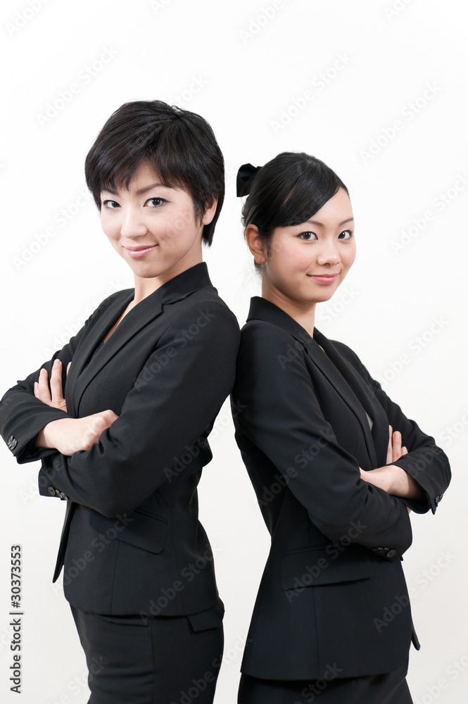 a portrait of two beautiful businesswomen a portrait of two beautiful businesswomen