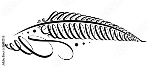 Kalligraphie, Feder, Schreibfeder, vector, filigran