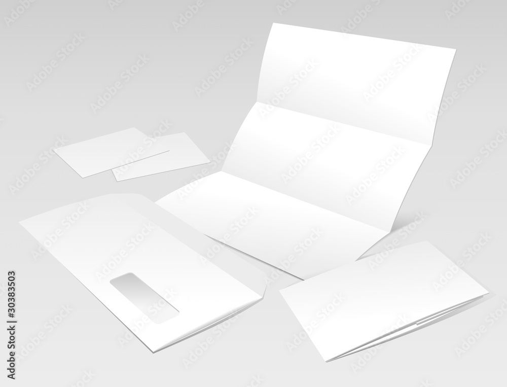 Blank Letter, Envelope, Business cards and booklet Blank Letter, Envelope, Business cards and booklet