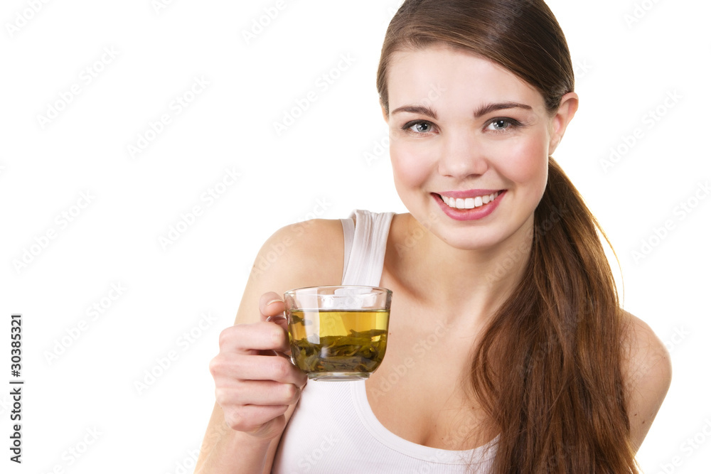 Young beautiful woman with a cup of tea Young beautiful woman with a cup of tea