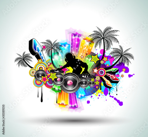 Tropical Music Party Disco Flyer