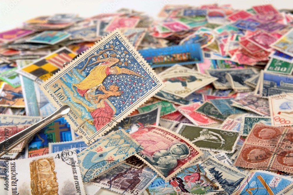 timbres en vrac - L'Apocalypse Tapisserie XIV ème siècle- philatélie France