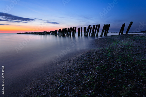 Breakwaters at Twilight