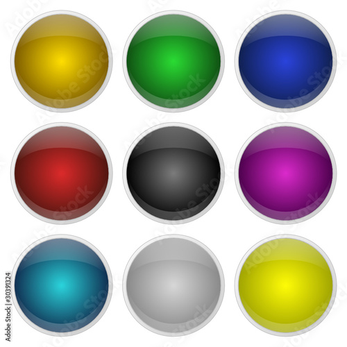 runde Buttons metallisch