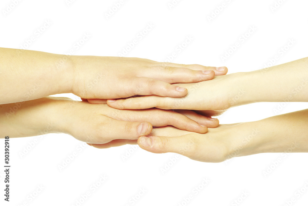 pile of hands pile of hands