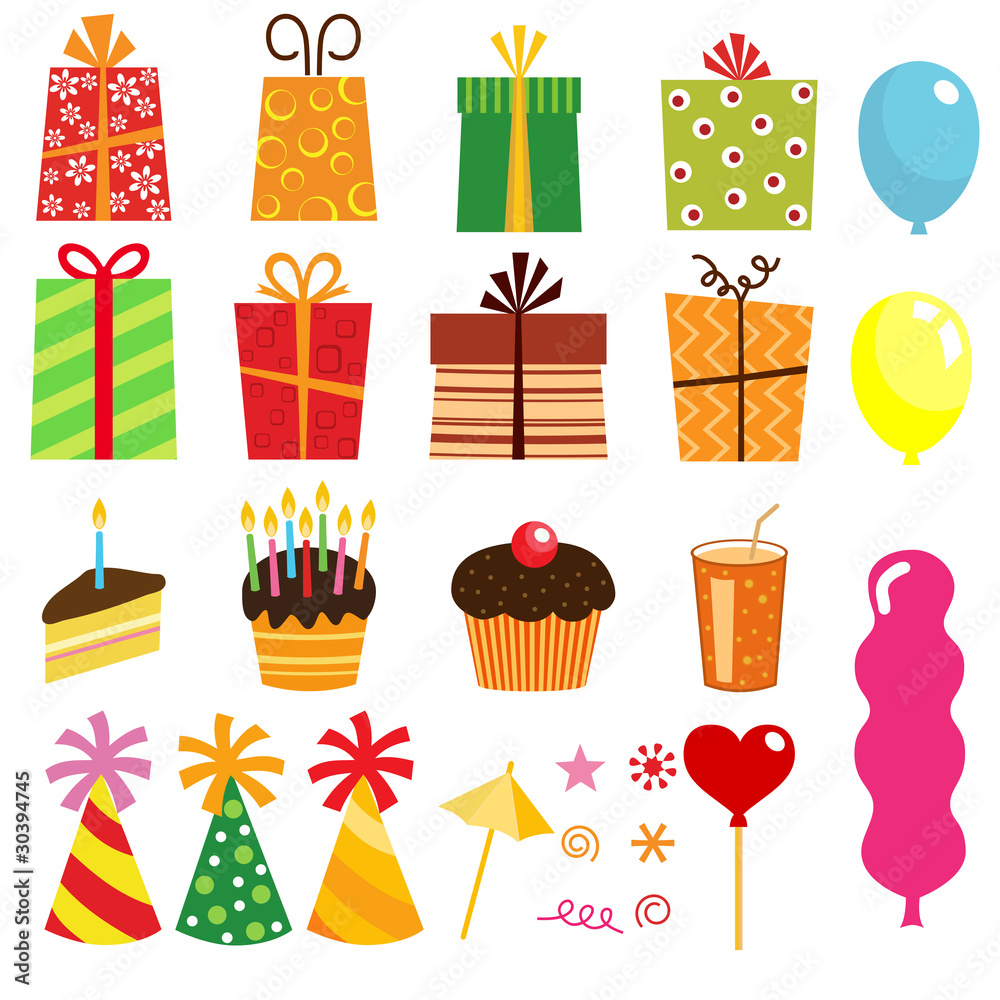 gift set and other birthday elements gift set and other birthday elements