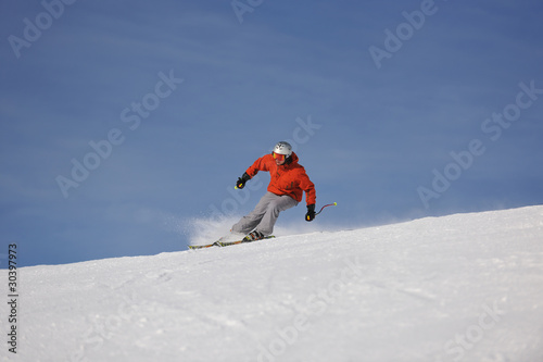 skiing on on now at winter season