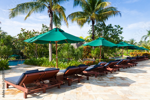 Swimming pool in spa resort