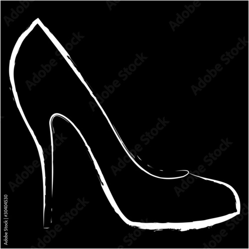 Woman's shoe, vector sketch