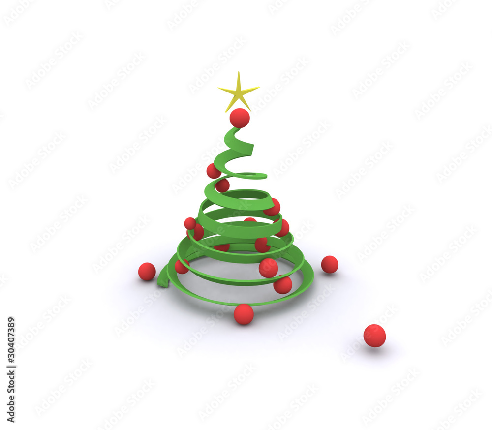 Christmas Tree 3d Balls Illustration Christmas Tree 3d Balls Illustration