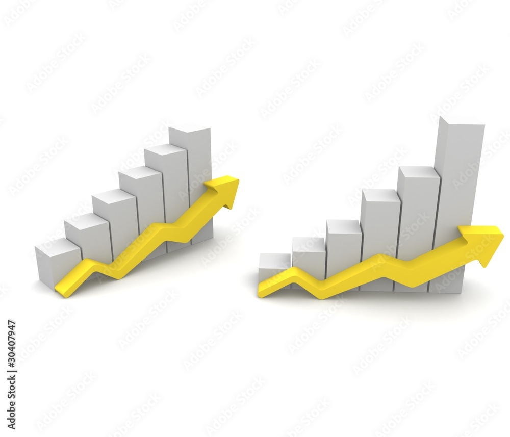 Fototapeta premium Graph Upwards Success
